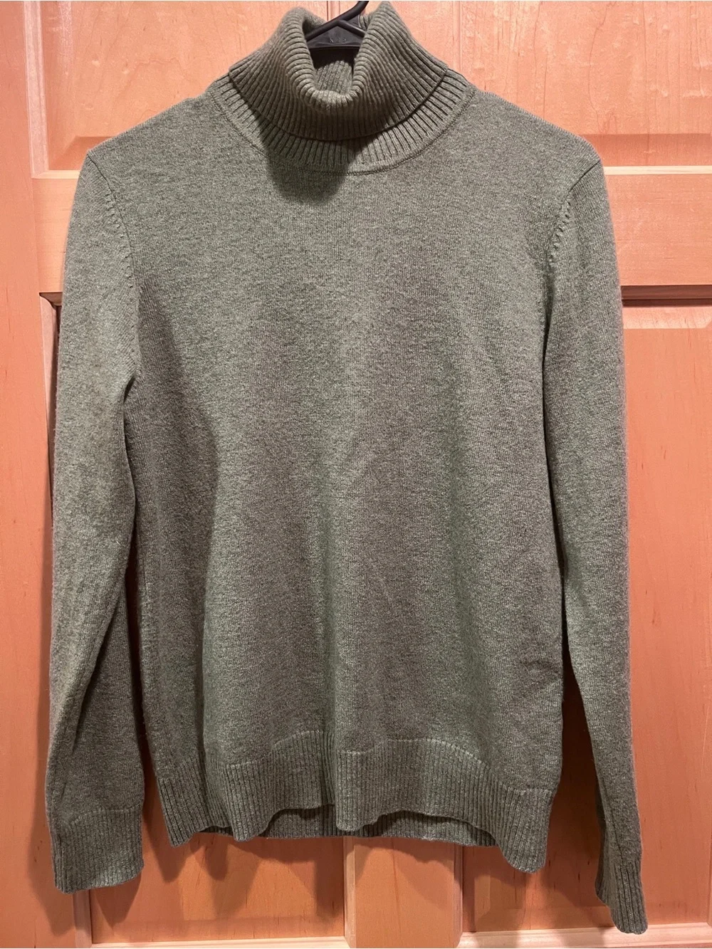 Patrick Michael Womens Sage Green 100% Cashmere Turtleneck Sweater Knit Luxury L